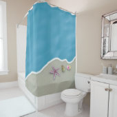 Rideaux De Douche Coquillages et sable (En situation)