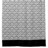 Rideaux De Douche Coquillages modernes en coquillages gris Noir (Devant)