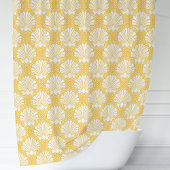 Rideaux De Douche Coquille jaune et blanche
