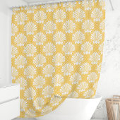 Rideaux De Douche Coquille jaune et blanche