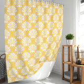 Rideaux De Douche Coquille jaune et blanche