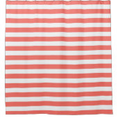 Rideaux De Douche Corail apaisant rose rayé (Devant)