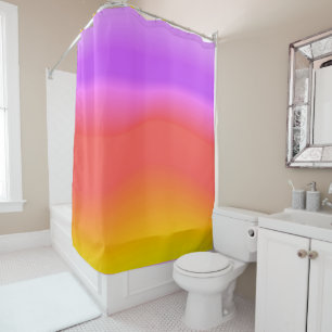 Rideaux De Douche Corail, orange et violet Dawn Sky Ombre