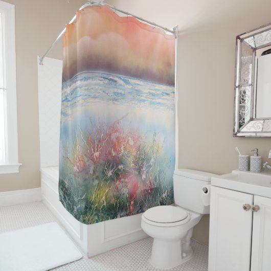 Rideaux De Douche Corail Reef (En situation)