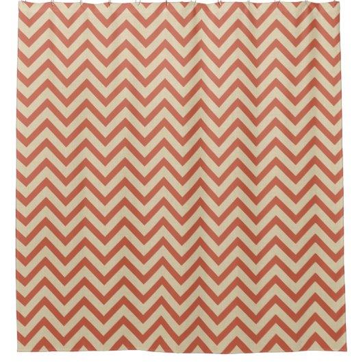 Rideaux De Douche Coral Spice Moods Chevrons (Devant)