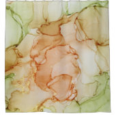Rideaux De Douche Coral vert Terre ton Abstrait (Devant)