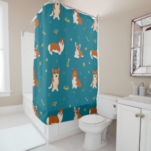Rideaux De Douche Corgi Cute Motif