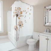 Rideaux De Douche Corgi Flower Fly Dandelion Chemise mignonne Amoure (En situation)