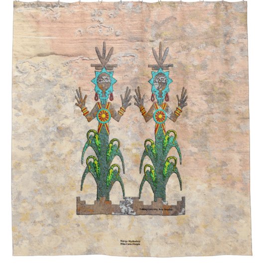 Rideaux De Douche Corne bleu (Devant)