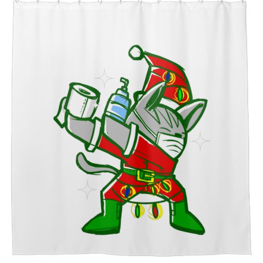 Rideaux De Douche coronavirus santa claus (Devant)