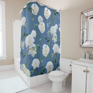 Rideaux De Douche Cortinas de ducha Rosas azules