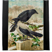 Rideaux De Douche Corvids - Blackbird Raven (Devant)