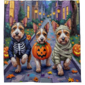 Rideaux De Douche Costume d'Halloween de Biewer Terrier Trick ou Tri (Devant)