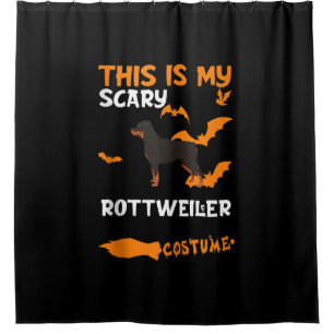 Rideaux De Douche Costume Rottweiler Halloween Lazy Effrayant chien