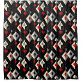 Rideaux De Douche Costumes de jeu de cartes en poker. (Devant)