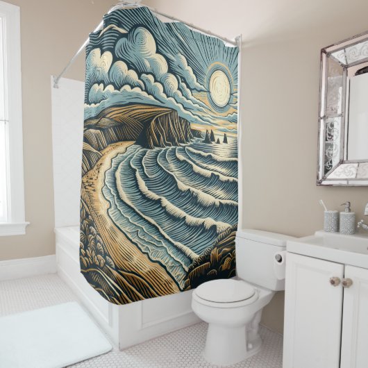 Rideaux De Douche Côte (En situation)