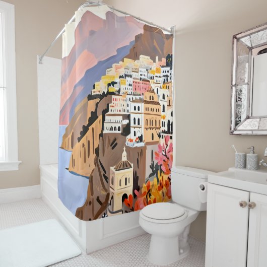 Rideaux De Douche Côte d'Amalfi (En situation)