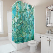 Rideaux De Douche Côte d'Emeraude Cellules en marbre Art abstrait (En situation)
