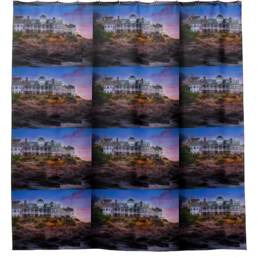 Rideaux De Douche Côte pittoresque Sunrise Cape Neddick Maine (Devant)