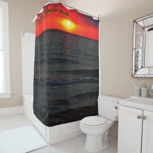 Rideaux De Douche Couché de soleil de Floride (En situation)