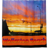Rideaux De Douche Coucher de soleil à Wollaston Beach (Devant)