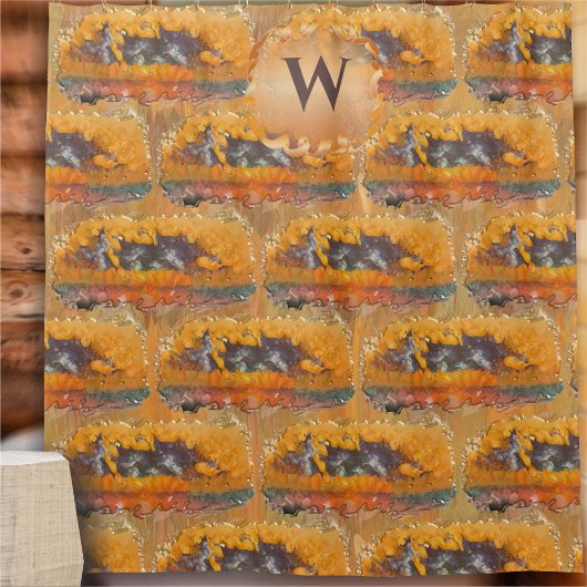 Rideaux De Douche Coucher de soleil Abstrait 0612