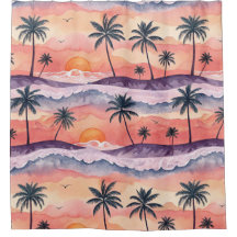 COUCHER DE SOLEIL ESTIVAL À L'AQUARELLE ORANGE ET