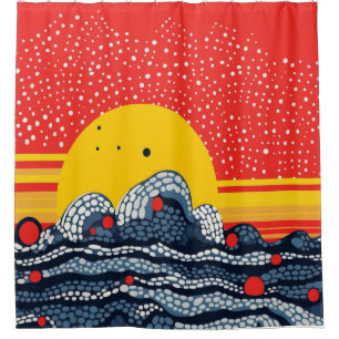 Rideaux De Douche Coucher de soleil mer rouge belle arène