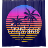 Rideaux De Douche Coucher de soleil rétrograde Personnalisé (Devant)