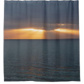 Rideaux De Douche Coucher de soleil sur l'océan brisant les nuages (Devant)