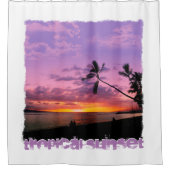 Rideaux De Douche Coucher de soleil tropical (Devant)