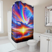 Rideaux De Douche Coucher du soleil (En situation)