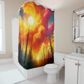 Rideaux De Douche Coucher du soleil (En situation)