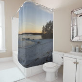 Rideaux De Douche Coucher du soleil d'hiver (En situation)
