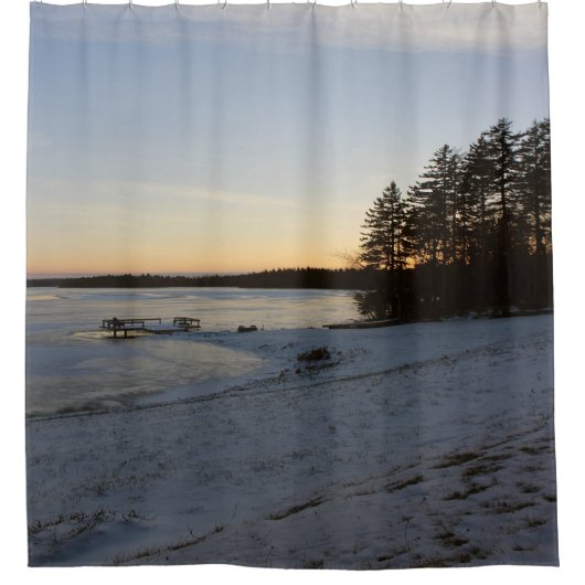 Rideaux De Douche Coucher du soleil d'hiver (Devant)