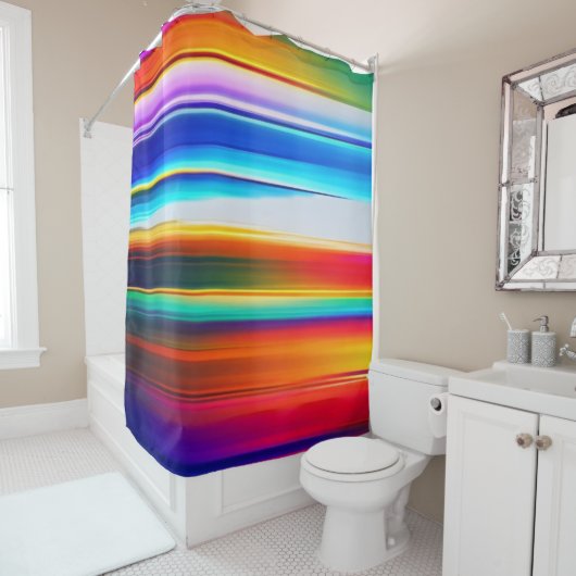 Rideaux De Douche Couches colorées (En situation)