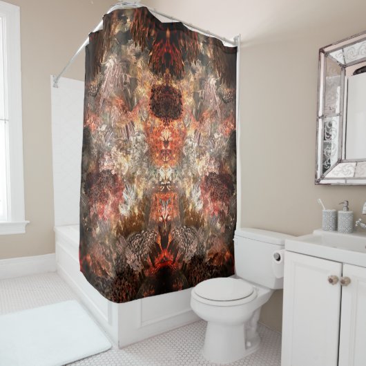 Rideaux De Douche Couches de cristaux avec teinte rustique (En situation)