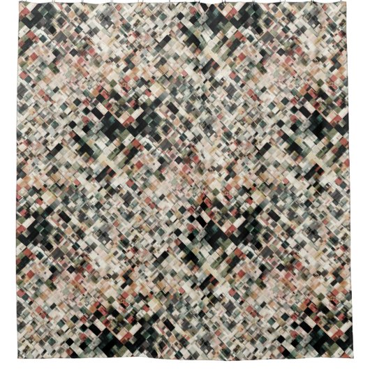 Rideaux De Douche Couches des tons de la Terre (Devant)