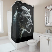 Rideaux De Douche Cougar gris gras (En situation)