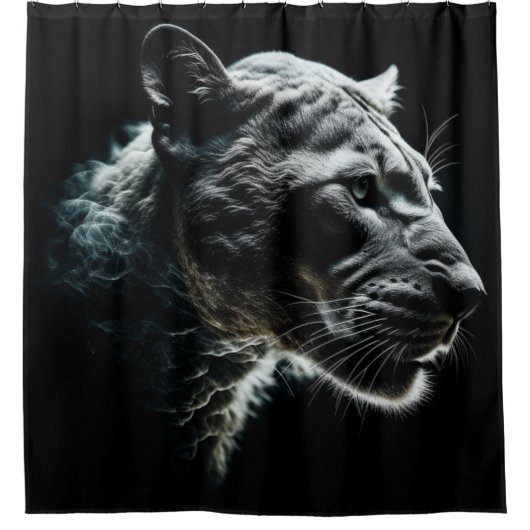 Rideaux De Douche Cougar gris gras (Devant)