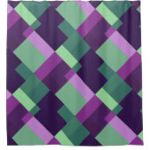 Rideaux De Douche Couleur Carré rose violet vert (Devant)
