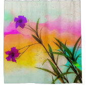 Rideaux De Douche Couleur d'amour des pétunias mexicains (Devant)