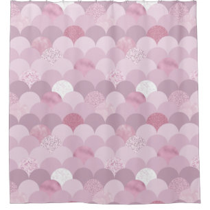 Rideaux De Douche Couleur de cercle violet rose