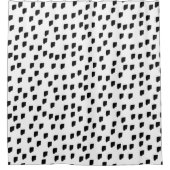 Rideaux De Douche Couleur d'eau noir et blanc (Devant)