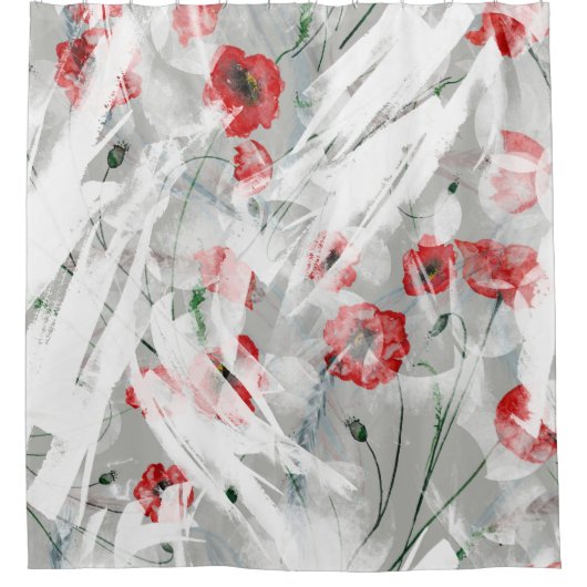 Rideaux De Douche Couleur d'eau rouge pâle (Devant)