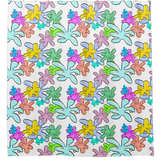 Rideaux De Douche Couleur éclatée (Devant)