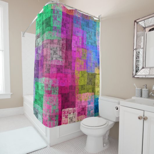 Rideaux De Douche Couleur moderne pour abstract (En situation)