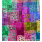 Rideaux De Douche Couleur moderne pour abstract (Devant)