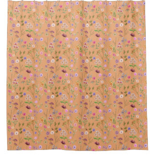 Rideaux De Douche couleur motif-rose, pourpre, vert-vert