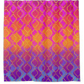 Rideaux De Douche Couleur rose orange or vibrant audacieuse (Devant)